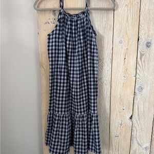 Zara Navy Plaid Sundress